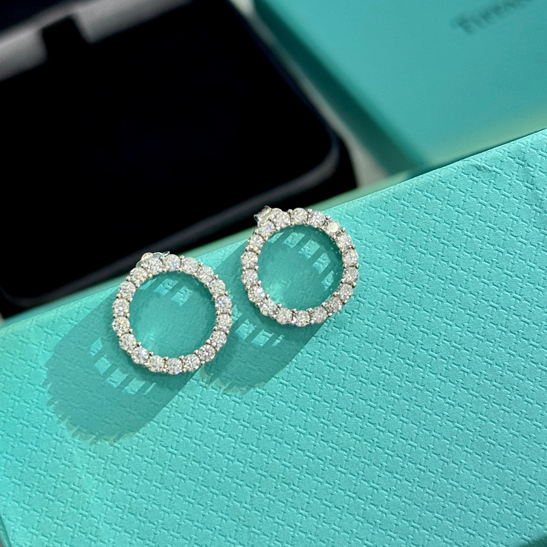 Roostick Circle Diamonds Earrings