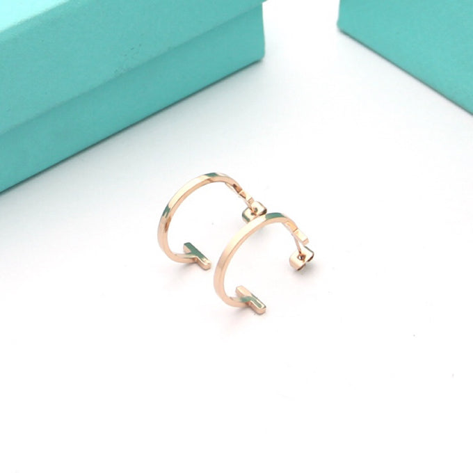 Roostick T Hoop Earrings
