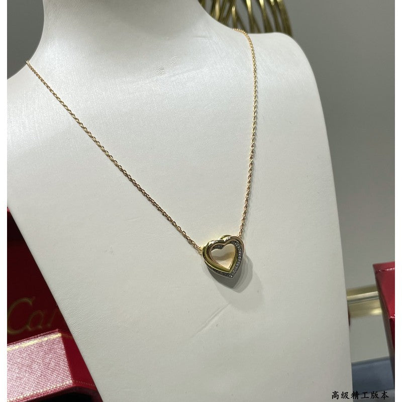 Roostick Trinity Heart Diamond Necklace