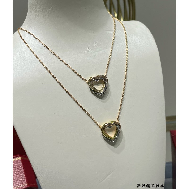 Roostick Trinity Heart Full Diamond Necklace