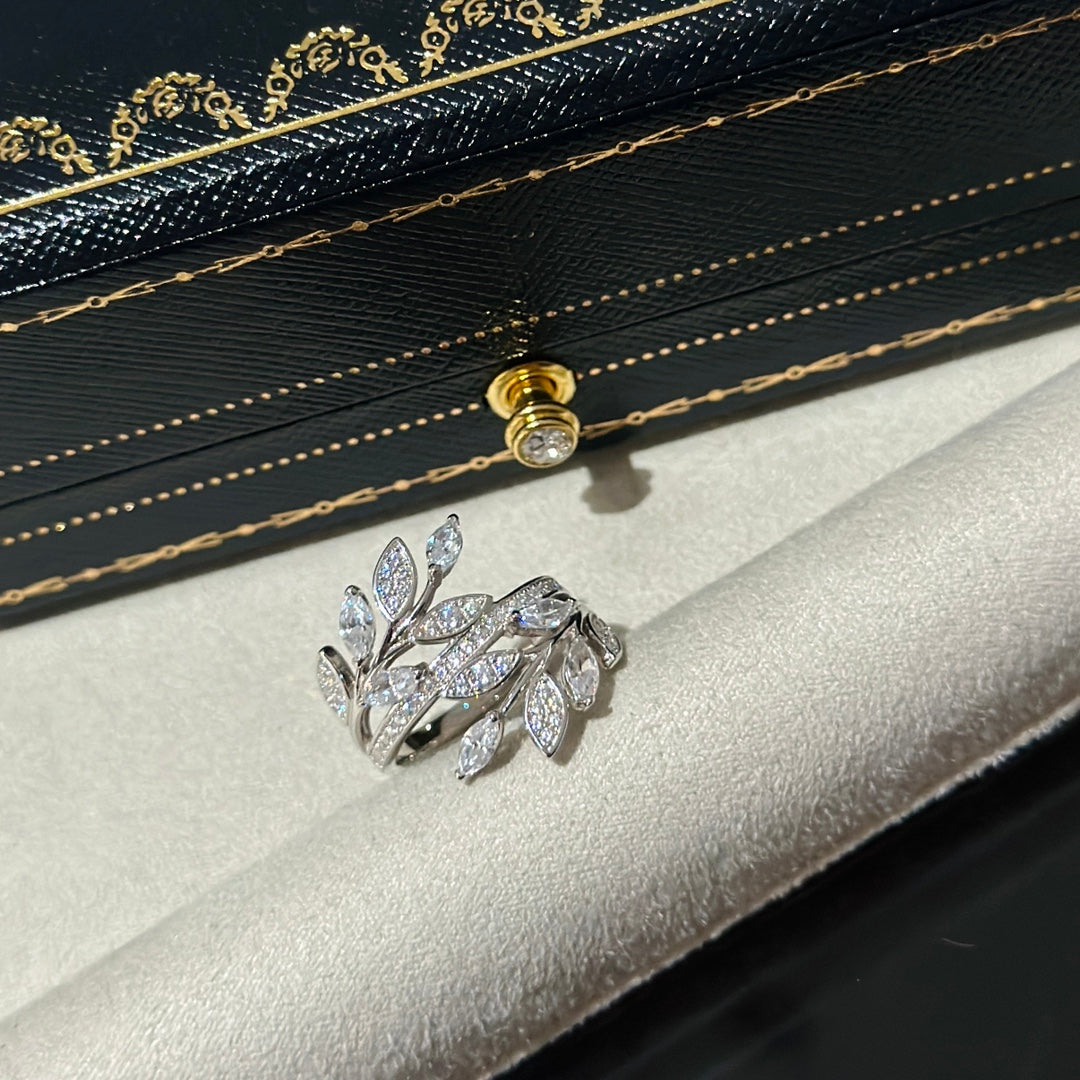Roostick Victoria Diamond Vine Bypass Ring