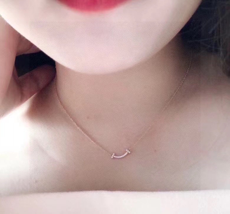 Roostick T Small Diamond Pendant Necklace