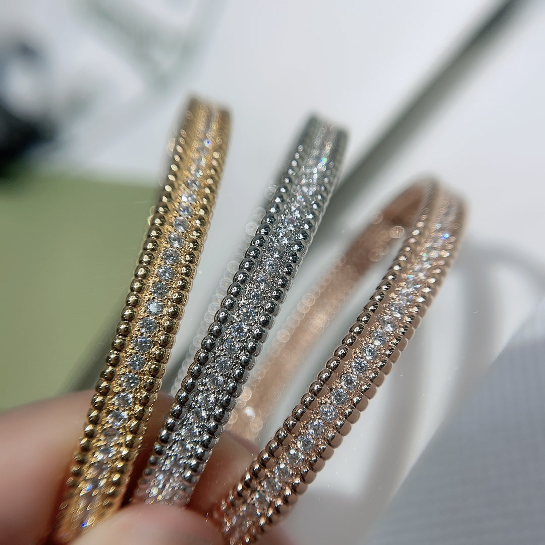 Roostick Perlée Diamonds One Row Bracelet