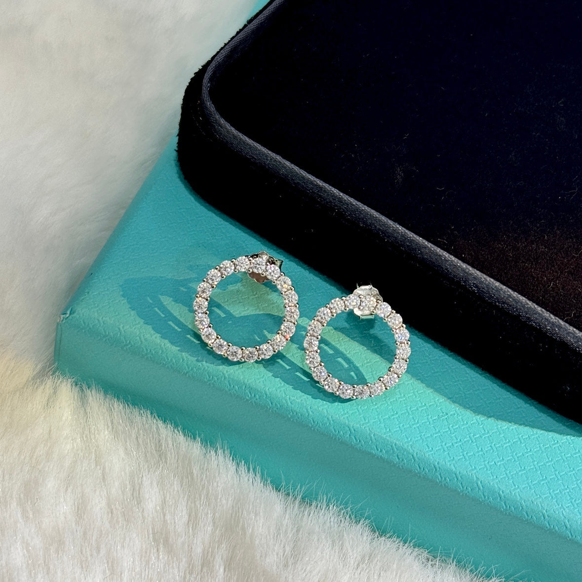 Roostick Circle Diamonds Earrings