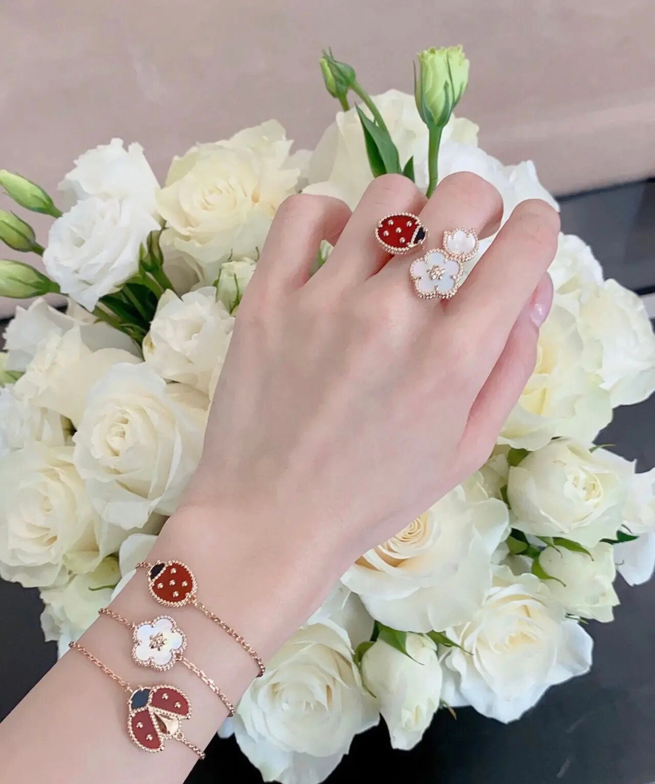 Roostick Lucky Spring Plum Blossom Bracelet