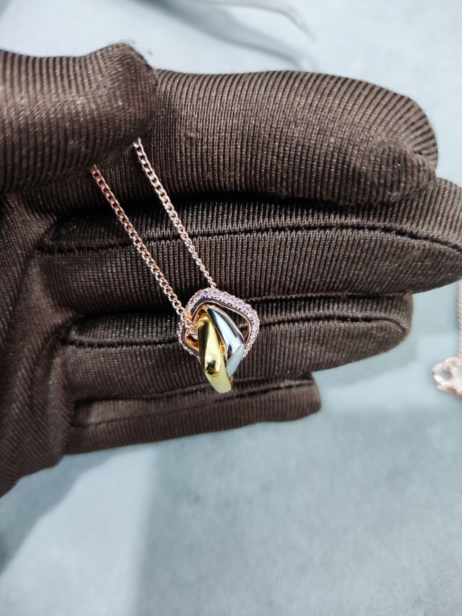 Roostick Trinity Pink Diamond Necklace