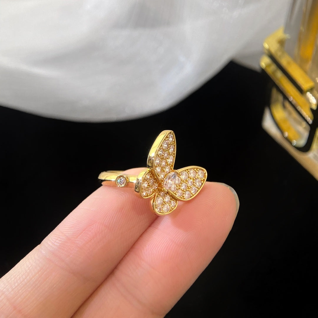 Roostick Two Butterfly Ring