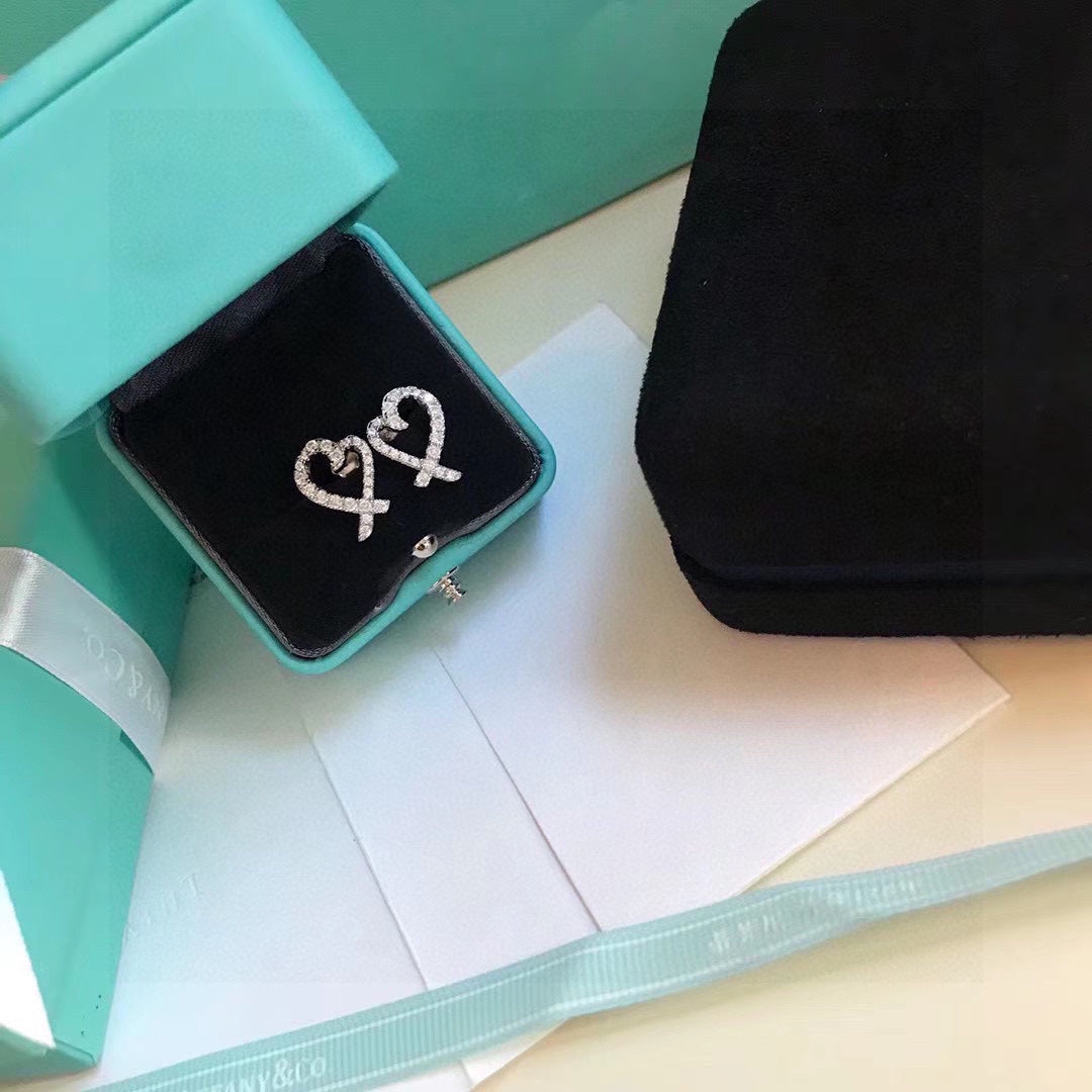 Roostick T Heart Diamond Earrings