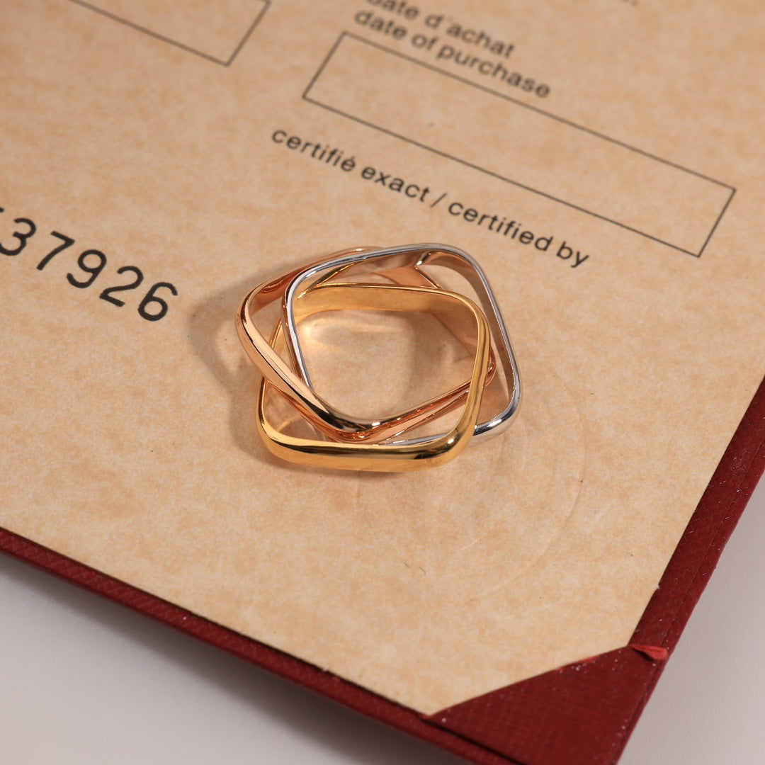 Roostick Trinity Cushion Ring