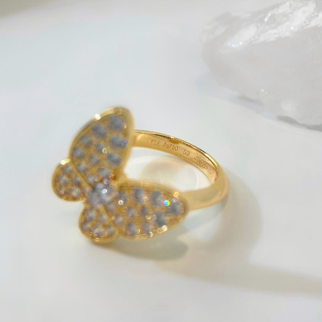 Roostick Two Butterfly Ring