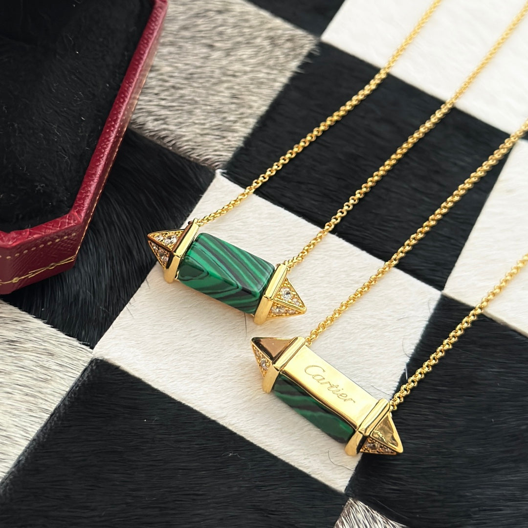 Roostick Les Berlingots De Malachite Necklace