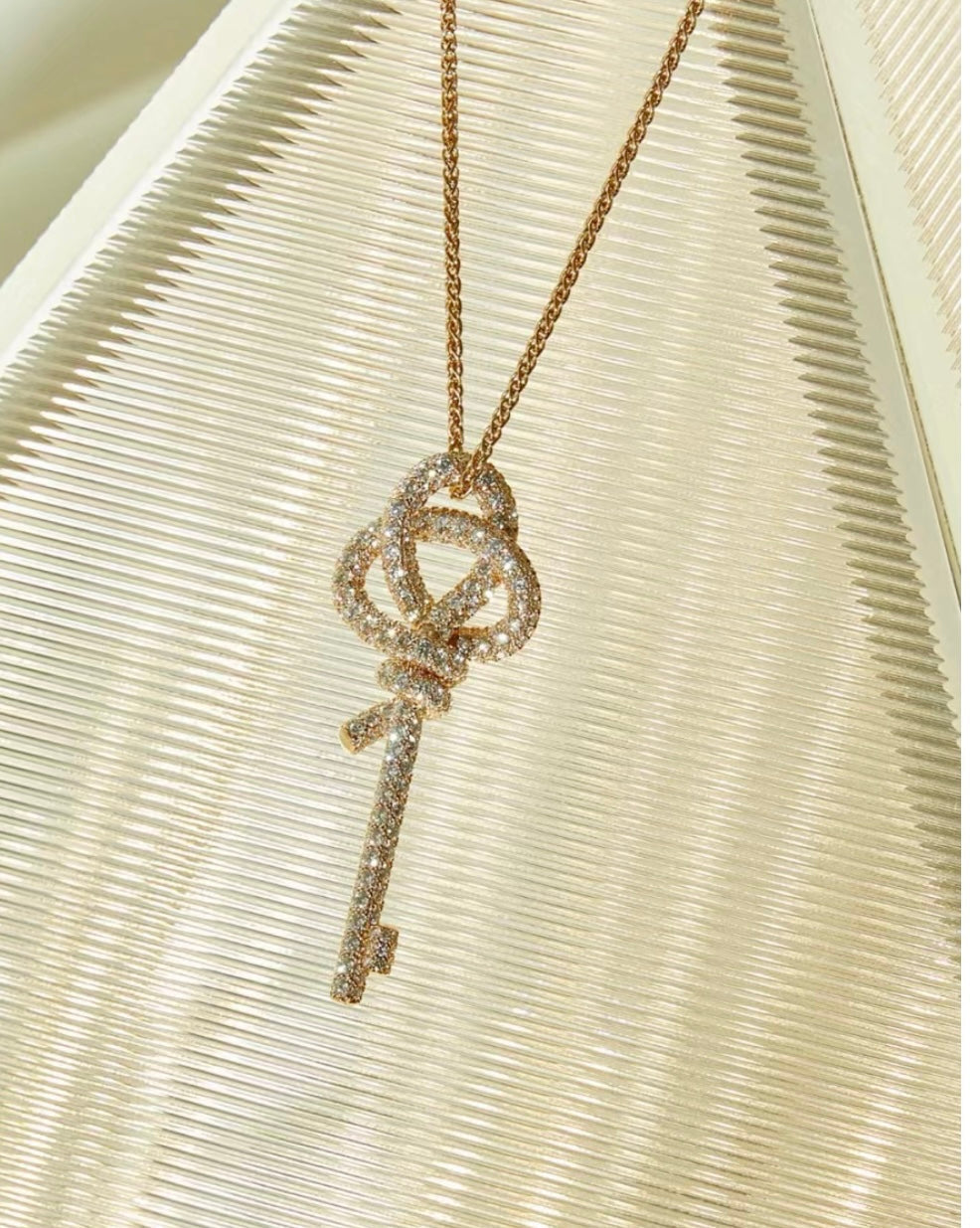 Roostick Keys Woven Diamonds Large Necklace