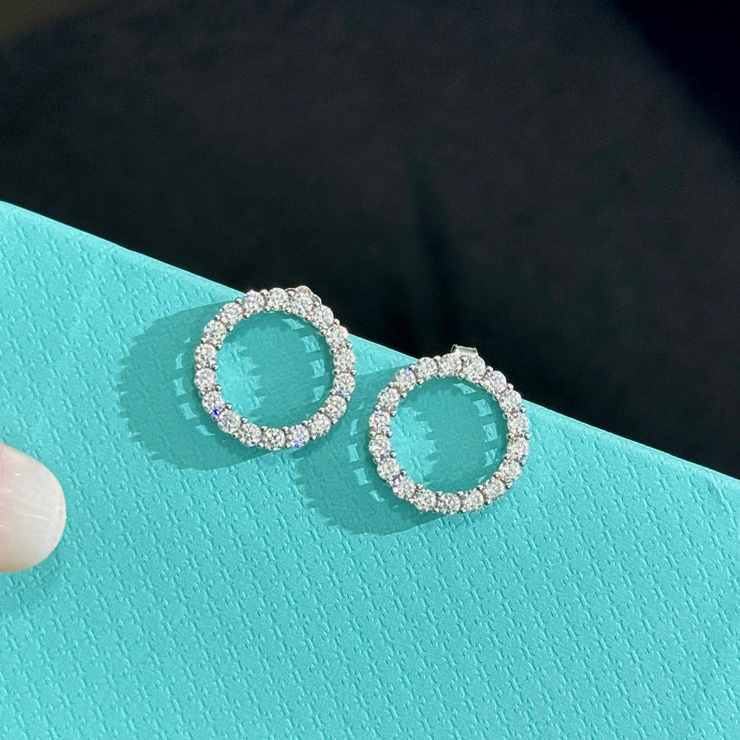 Roostick Circle Diamonds Earrings