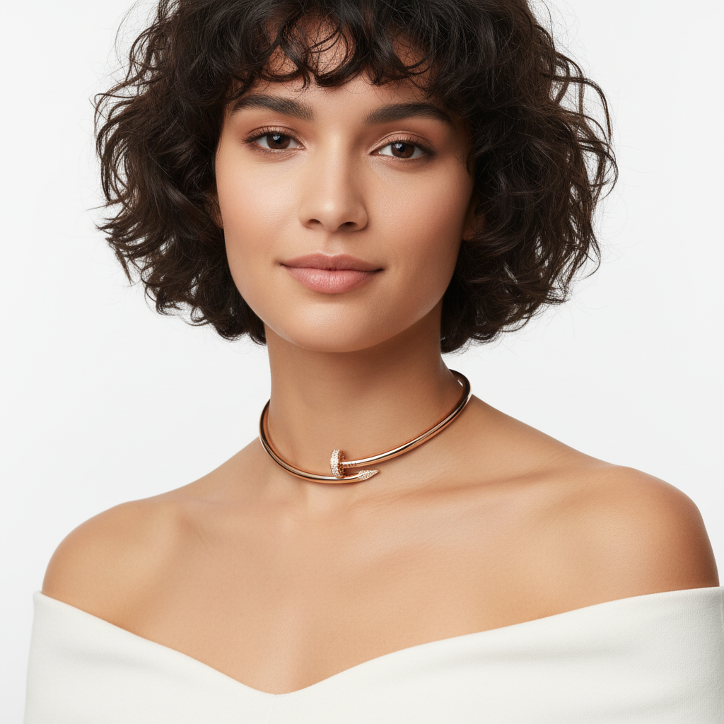 Juste Un Clou Torque Diamond Necklace