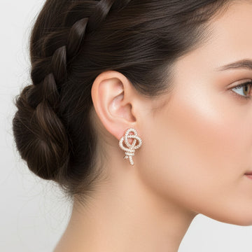 Roostick Keys Woven Diamond Earrings