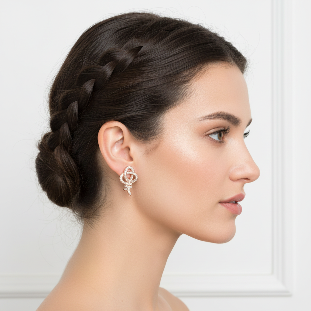 Roostick Keys Woven Diamond Earrings