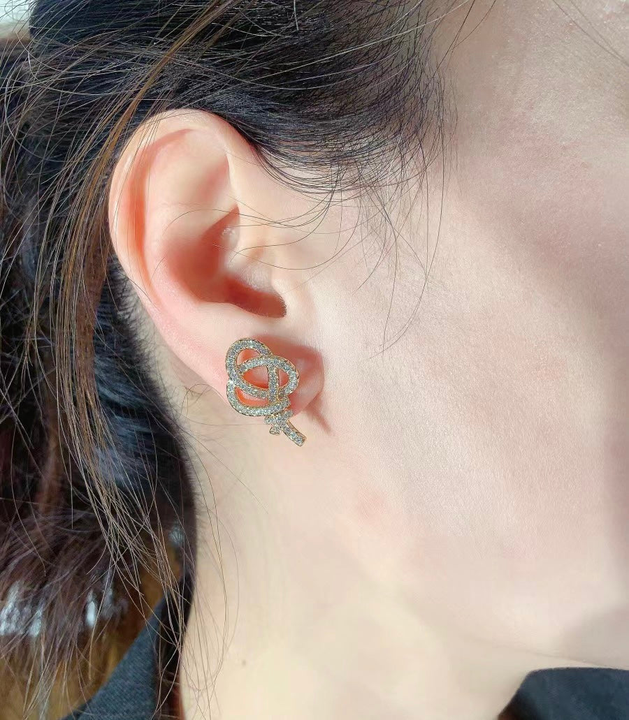 Roostick Keys Woven Diamond Earrings