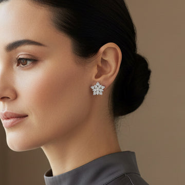 Lotus Openwork Earrings