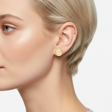 Love Stud Earrings 18K Gold Vermeil