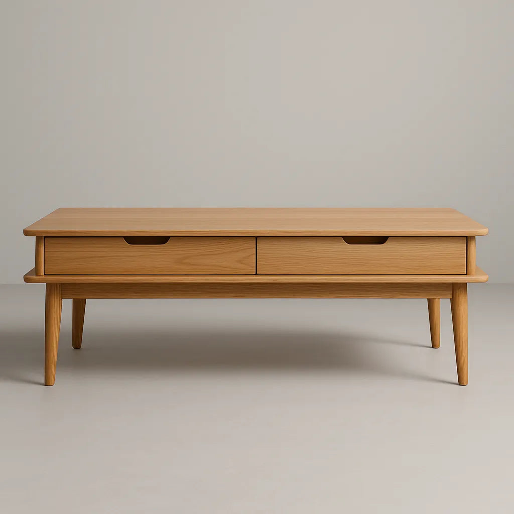 Low Coffee Table Modern Drawers Sleek Form Timeless Appeal