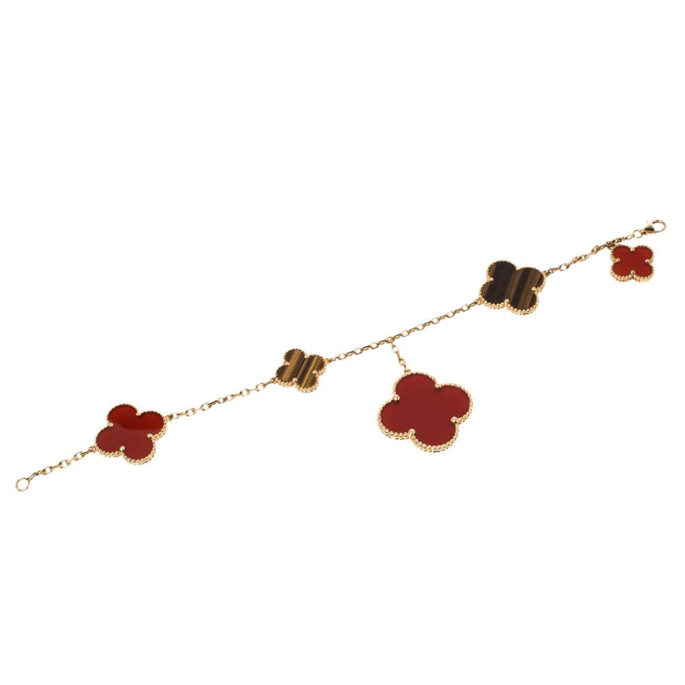 Lucky Carnelian And Tiger’s Eye Alhambra Bracelet