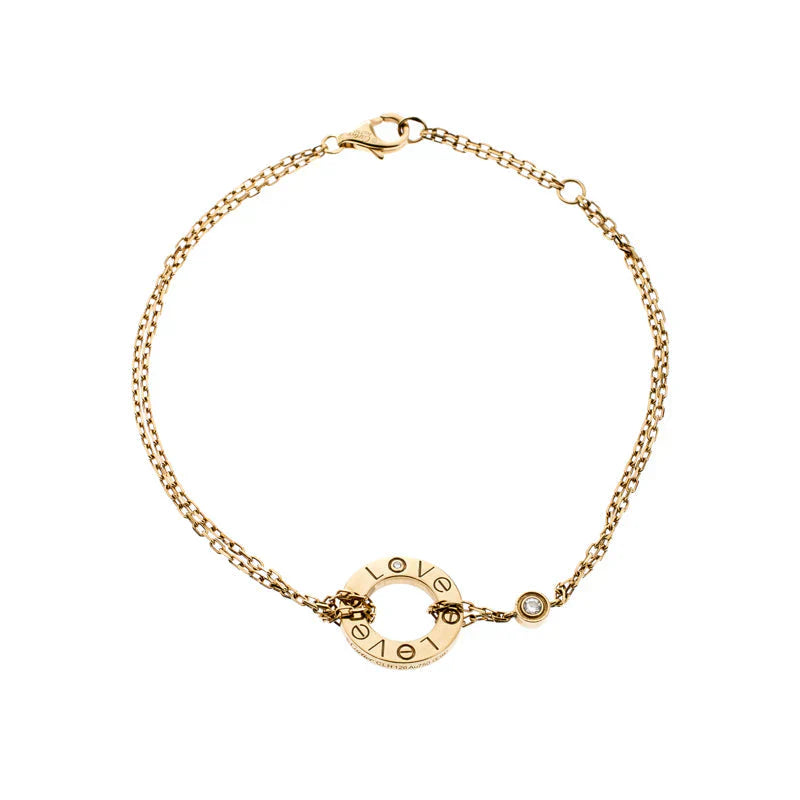 Roostick 18K 2 Diamonds Love Bracelet