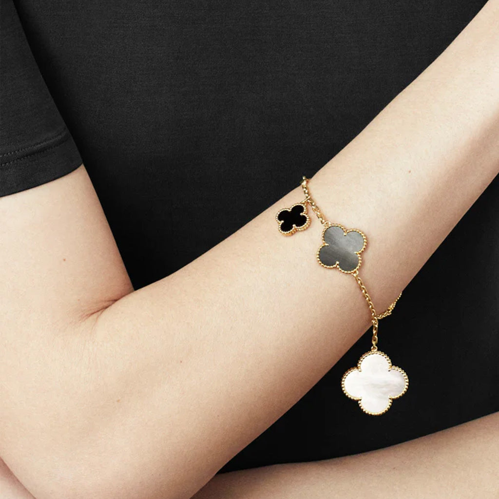 Magic Alhambra Five Motifs Clover Bracelet
