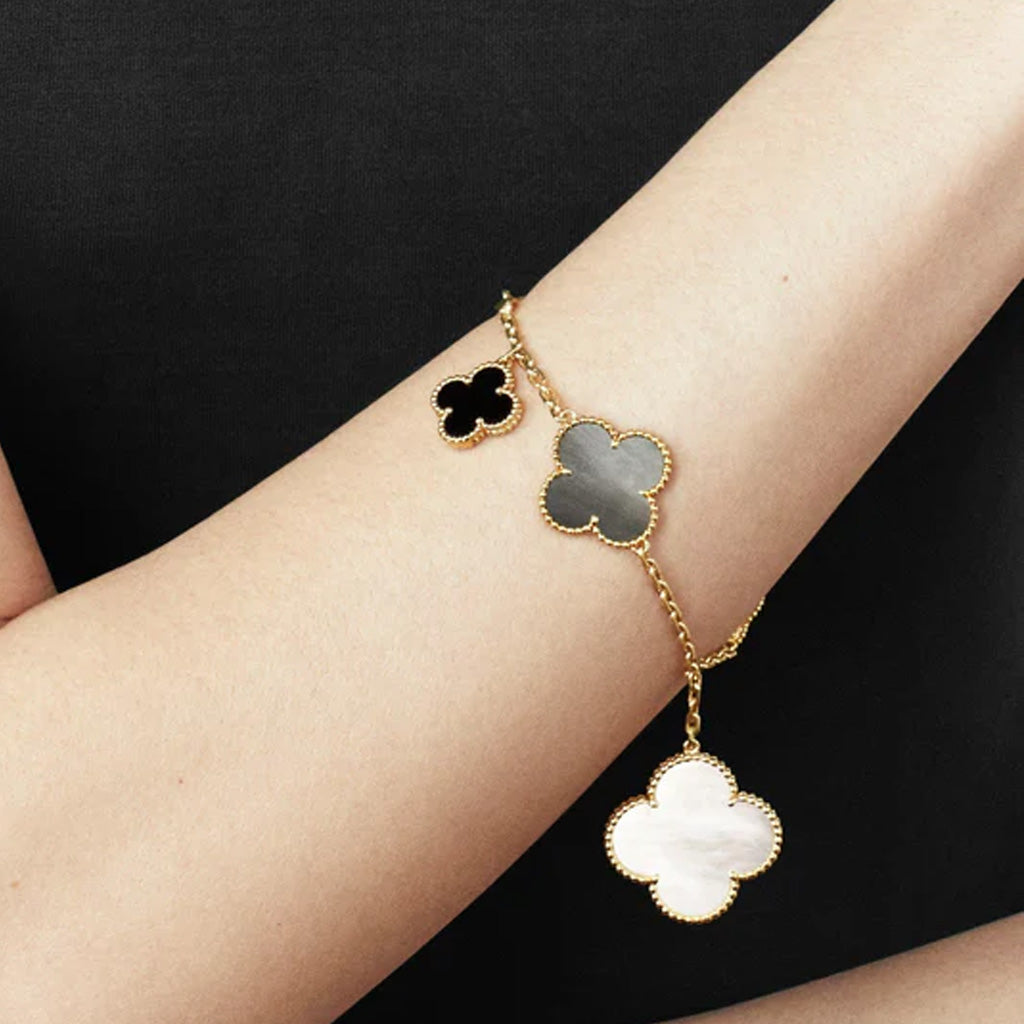 Magic Alhambra Five Motifs Clover Bracelet