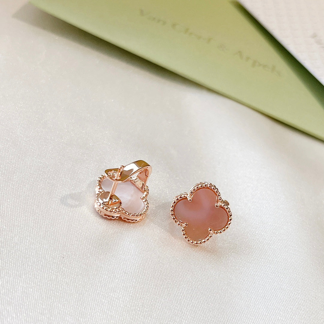 Magic Alhambra Pink Opal Earrings