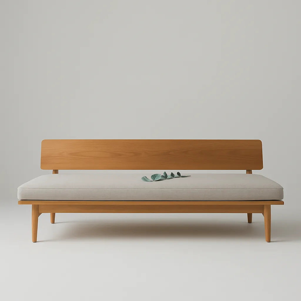 Minimal Backless Daybed Sofa Tranquil Form Soft Appeal