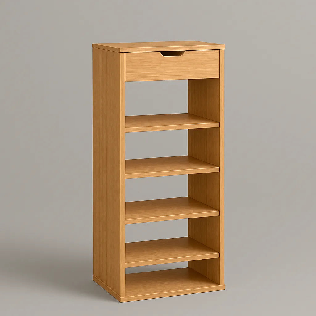 Modern Wooden Shoe Rack With Drawer for Entryway and Living Room