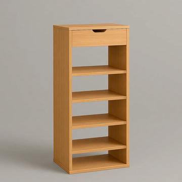 Modern Wooden Shoe Rack With Drawer for Entryway and Living Room