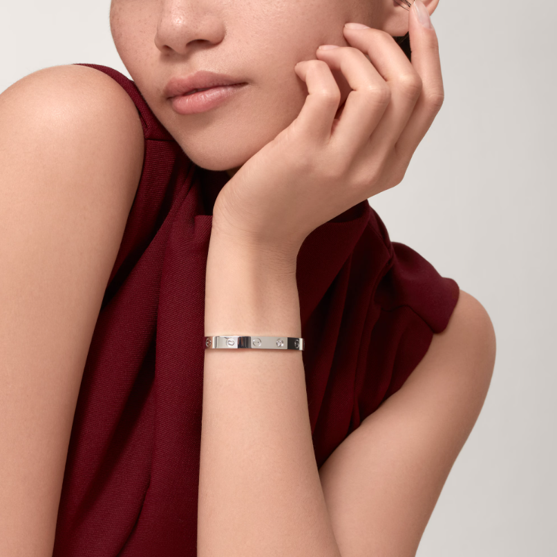 Open Cuff 1 Diamond Love Bracelet