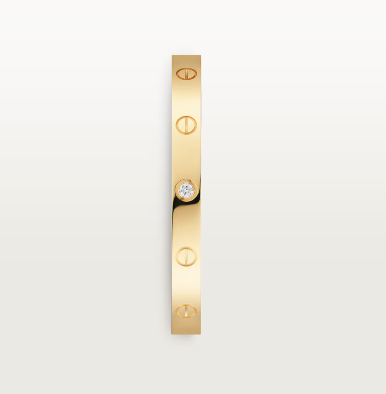 Open Cuff 1 Diamond Love Bracelet