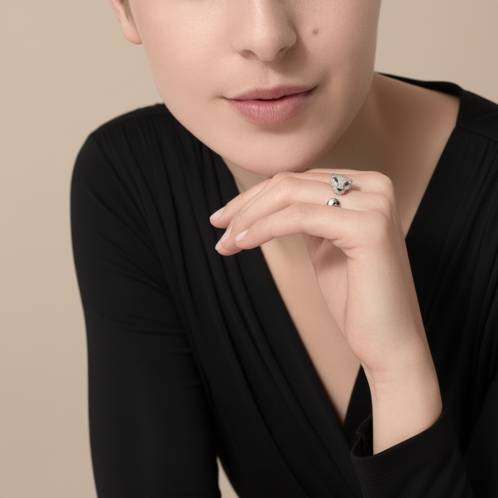 Panthère De Diamond Ring In 18K