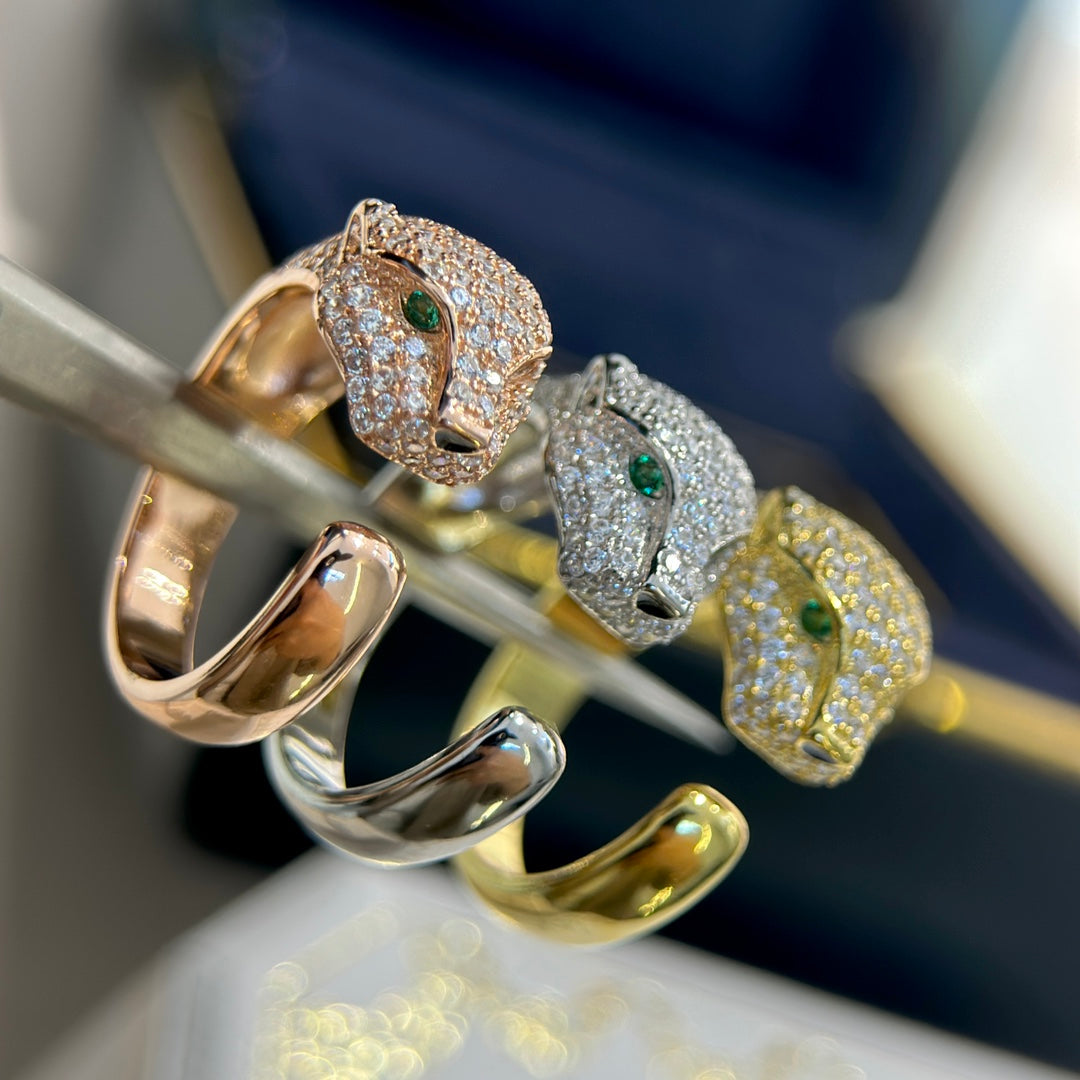 Panthère De Diamond Ring In 18K