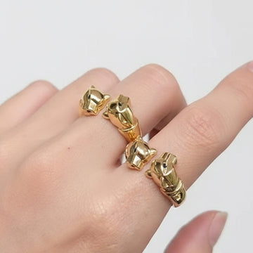 Panthère De Open Ring in 18K Gold Vermeil