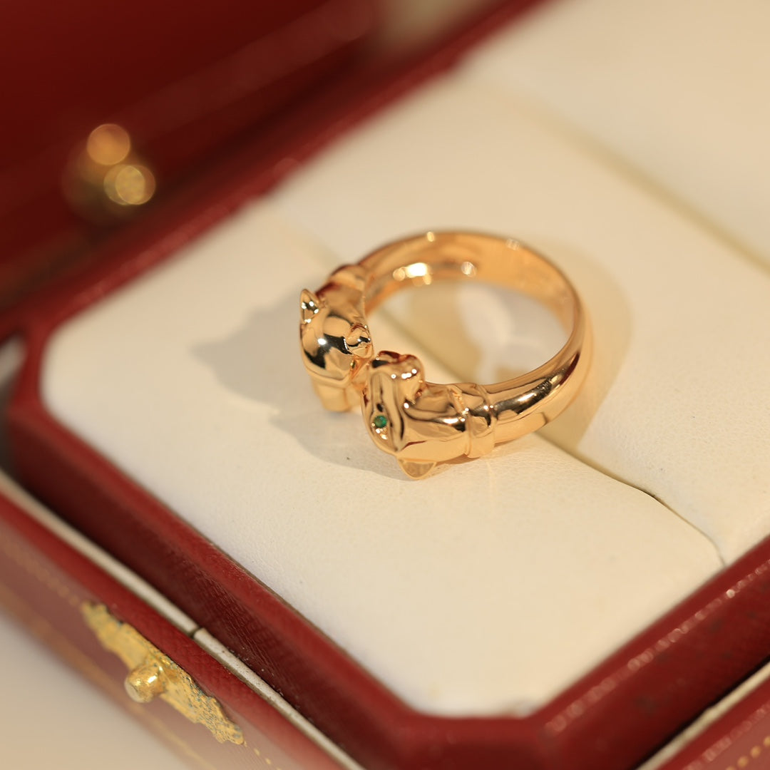 Panthère De Open Ring in 18K Gold Vermeil