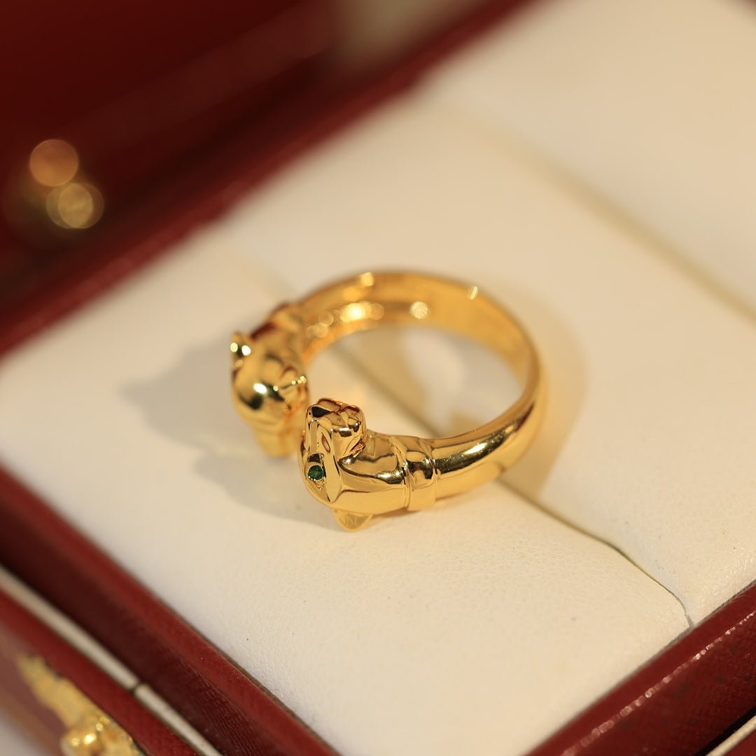 Panthère De Open Ring in 18K Gold Vermeil