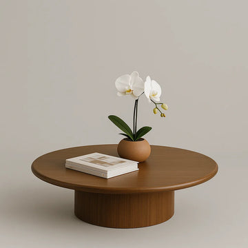 Pedestal Coffee Table Sculptural Modern Accent for Living Spaces