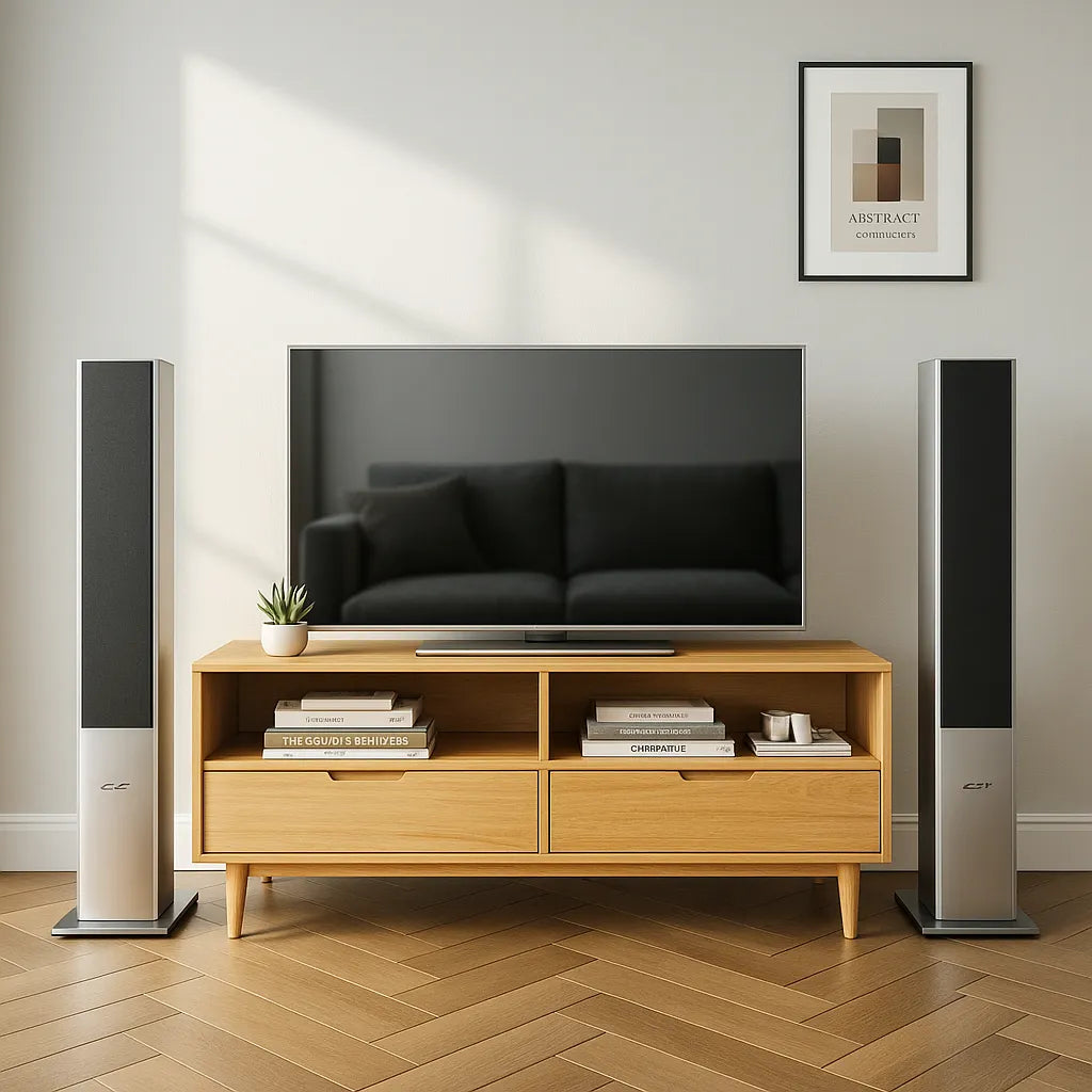 Scandinavian TV Shelf Functional Open Storage For Modern Space