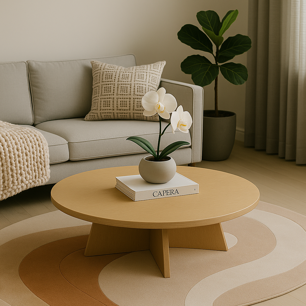 Sculptural Coffee Table Modern Artful Accent for Living Space