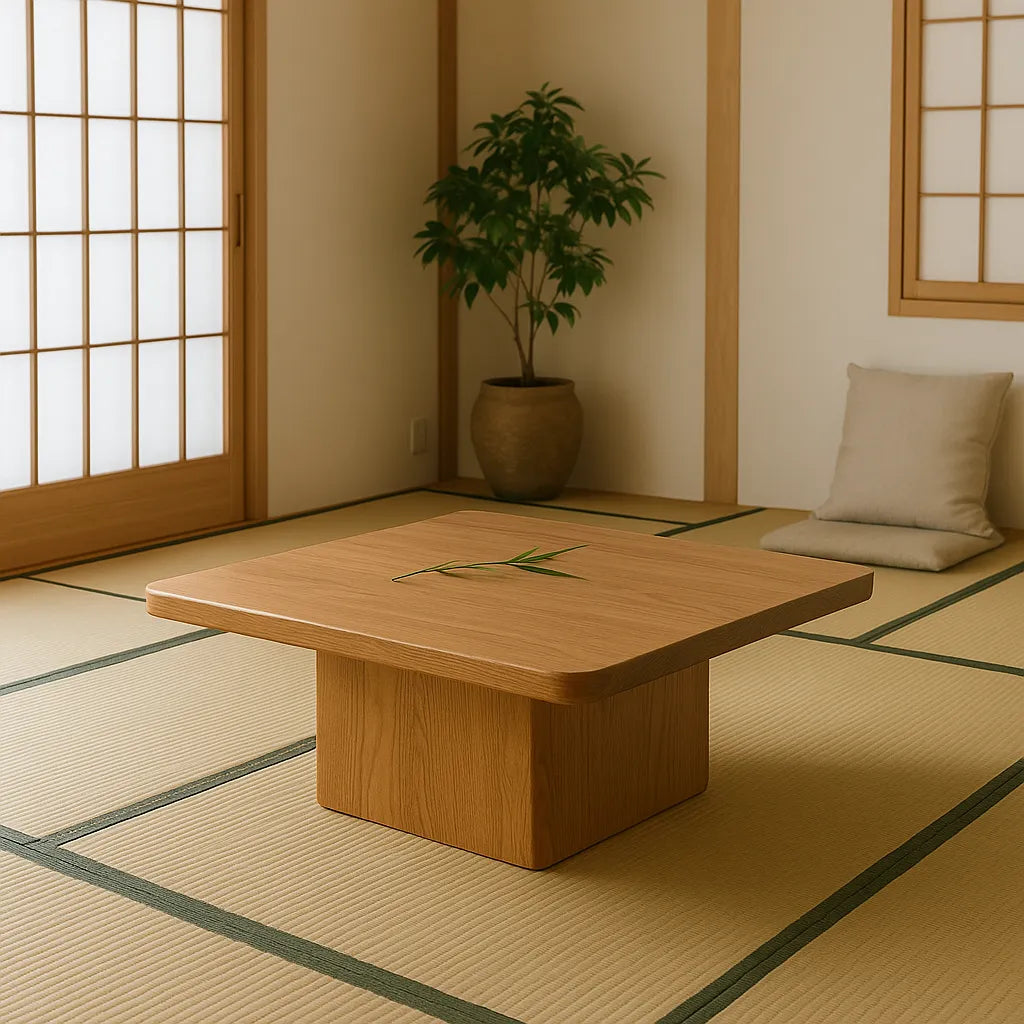 Square Coffee Table Modern Minimal Base For Elegant Living Room