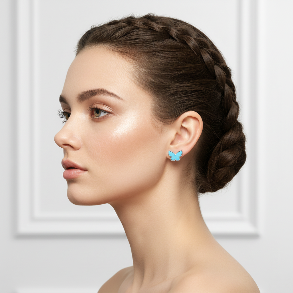 Sweet Alhambra Butterfly Stud Earrings