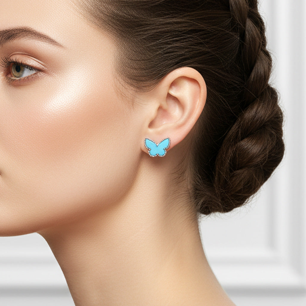 Sweet Alhambra Butterfly Stud Earrings