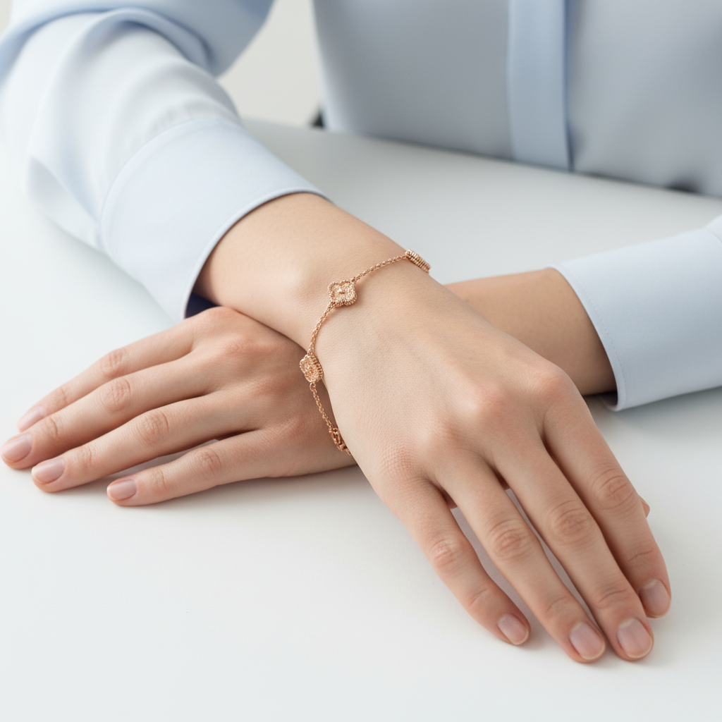 Sweet Alhambra Six Motifs Bracelet Graceful Charm