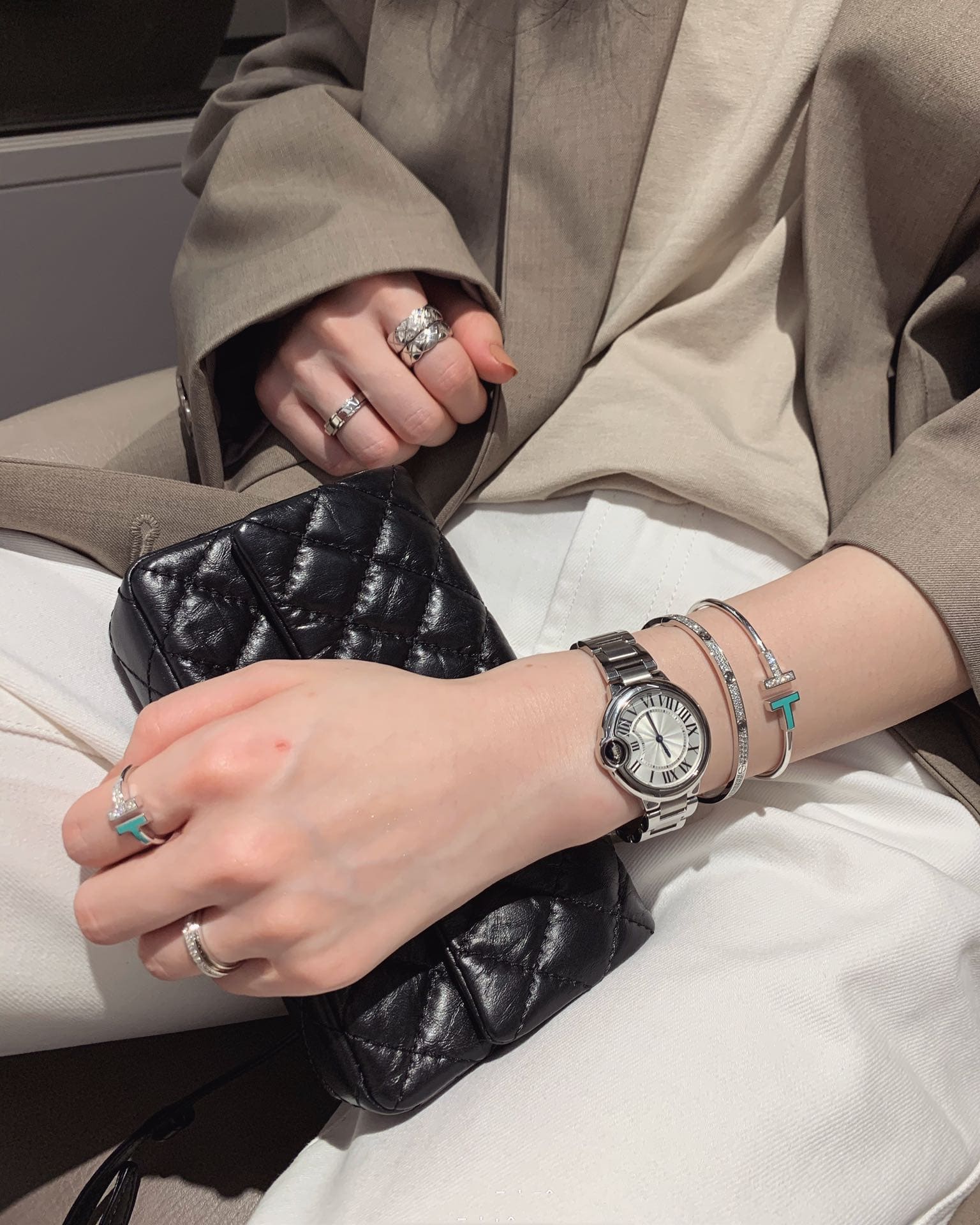 T Diamond And Turquoise Wire Bracelet