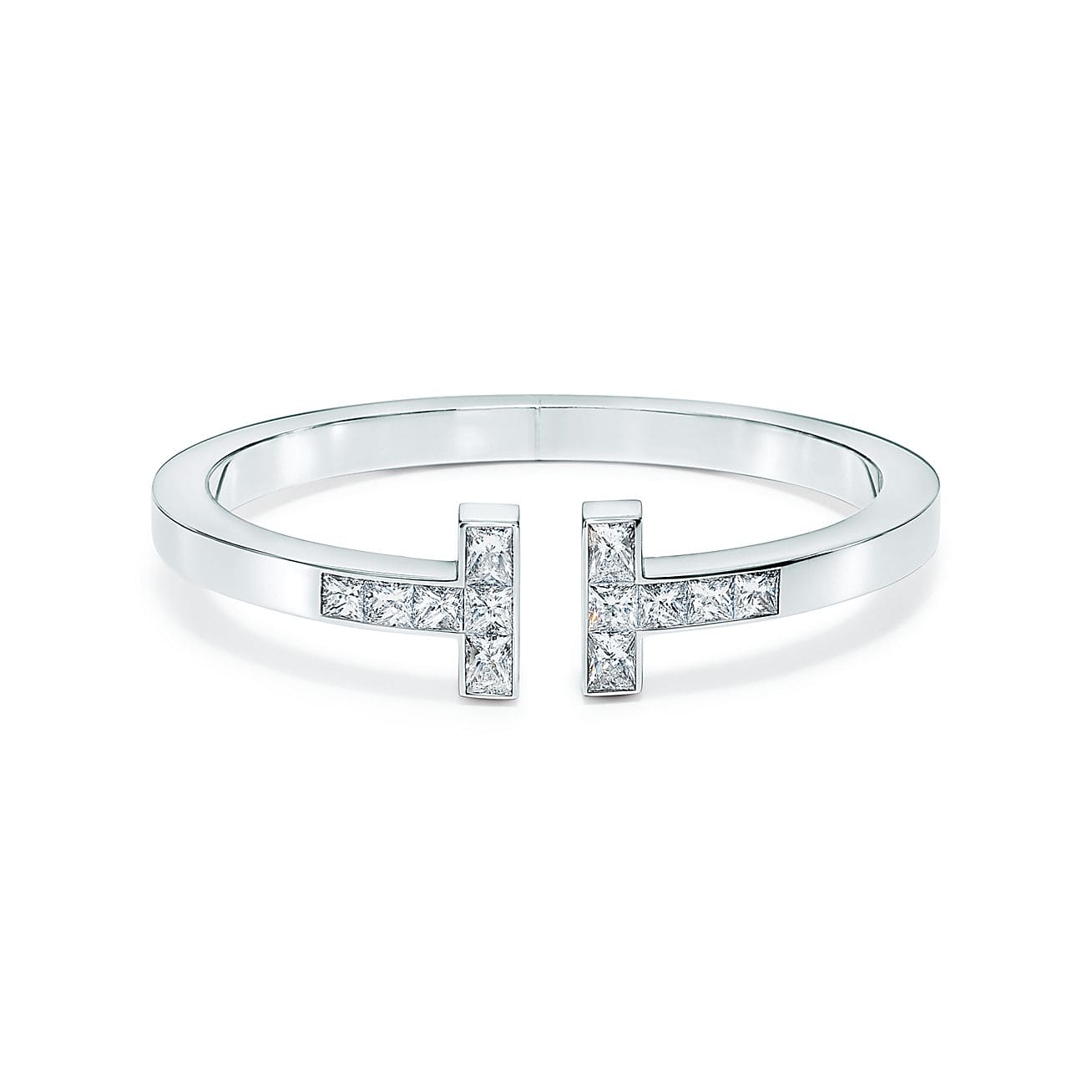 T Diamond Open Square Bracelet