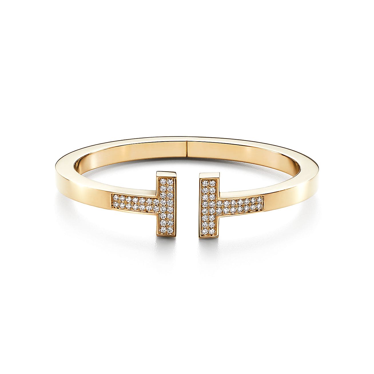 T Diamond Open Square Bracelet
