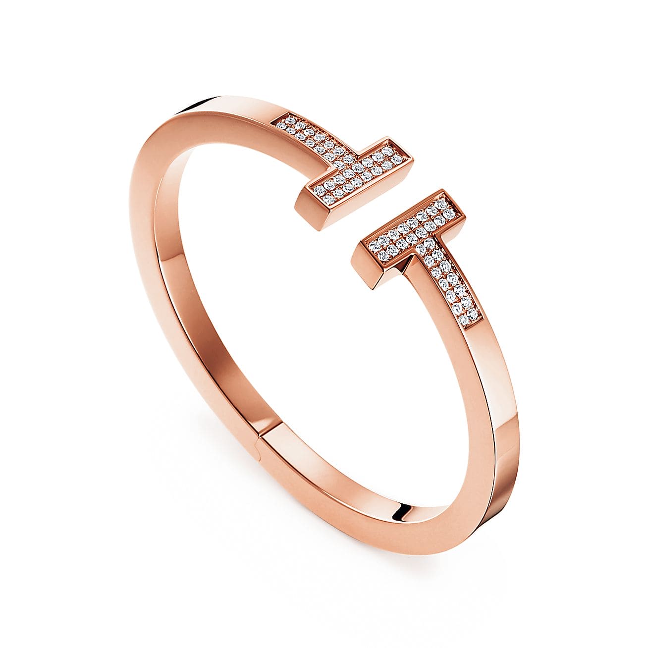 T Diamond Open Square Bracelet